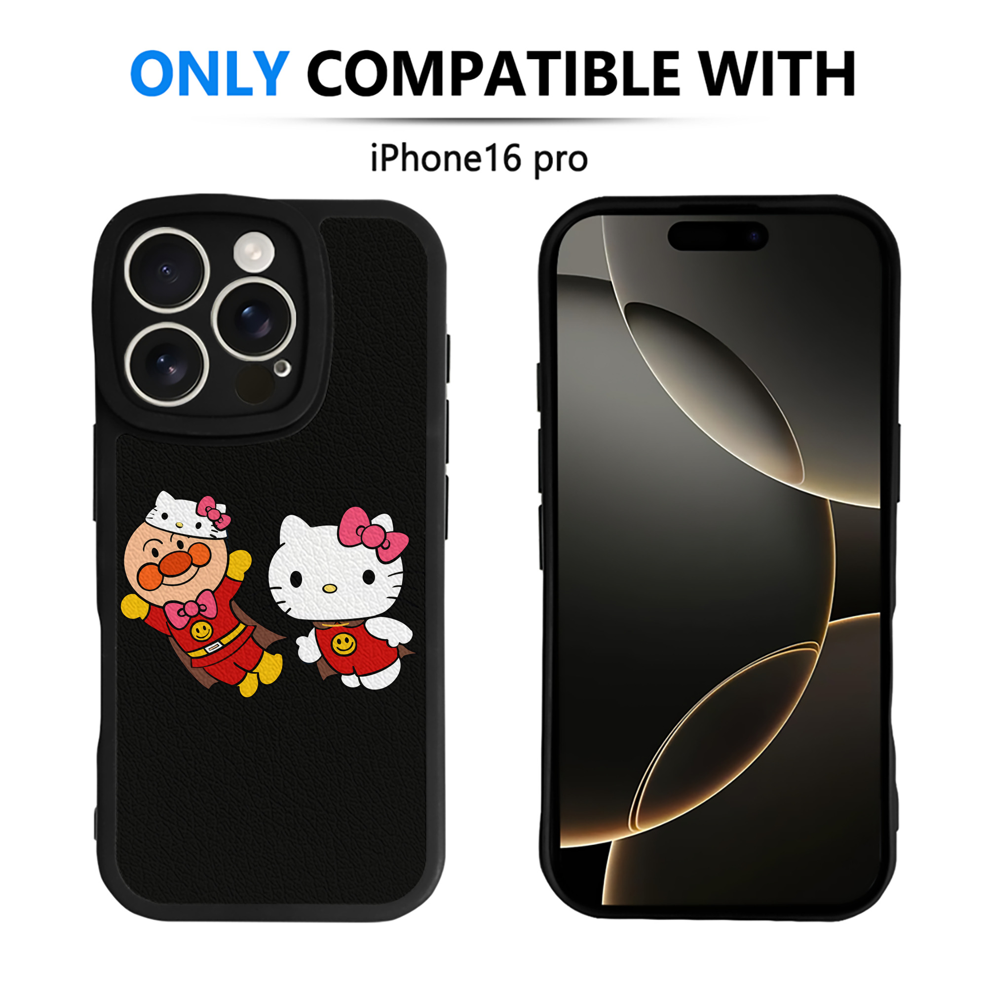 （画像用） アンパンマン Anpanman 【iPhone 16シリーズ対応】シリコンスマホケース（レザー調） 材質：シリコン